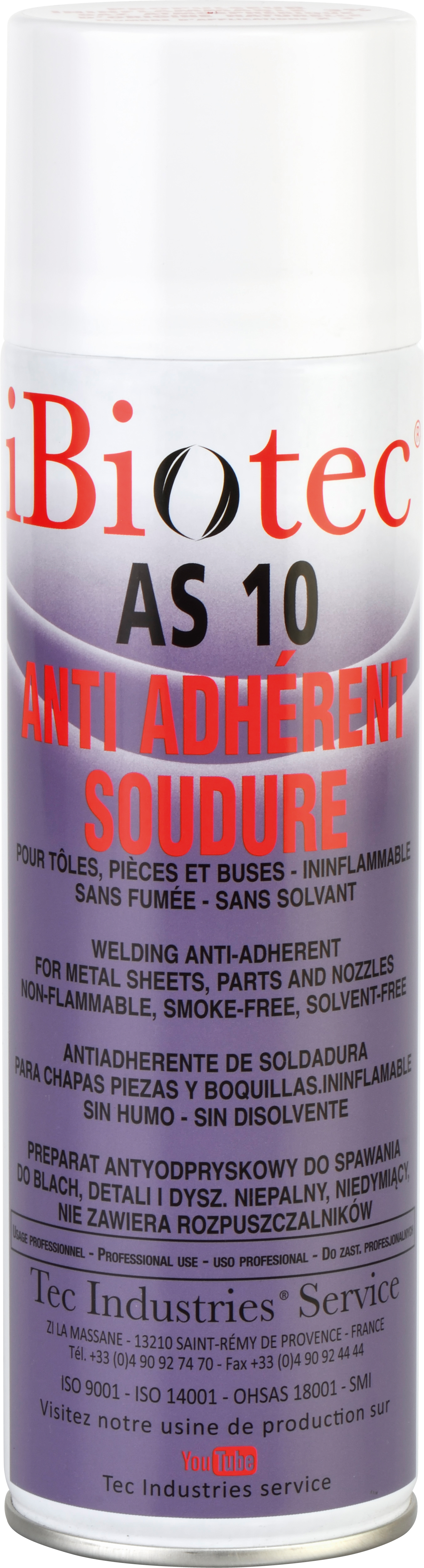 Antiadherente de soldadura, no inflamable, sin disolvente, sin humo, sin cov, sin desengrase posterior, anticorrosión. Tubos, chapas, estructuras. Existe en aerosoles o en barril para grandes superficies. Aerosol antiadherente de soldadura, antiadherente sin silicona, antiadherente de base acuosa, soldadura antisalpicaduras, antiadherente de soldadura ibiotec, espray antiadherente AS 10, soldadura aerosol, antiadherente salpicaduras, protección tubos de soldadura, productos para soldadura, antiadherente de soldadura sin humo, antiadherente de soldadura ibiotec, antiadherente de soldadura, antiadherente sin silicona, antiadherente de base acuosa, soldadura antisalpicaduras, antiadherente de soldadura ibiotec, espray anti adherente AS 10, soldadura aerosol, antiadherente salpicaduras, protección tubos de soldadura, productos para soldadura, antiadherente de soldadura sin humo, antiadherente de soldadura ibiotec. Fabricantes productos de soldadura. Proveedores productos de soldadura. Aerosol soldadura. Aerosol soldadura. Soldadura. Antiadherente soldadura. Aerosol antiadherente salpicaduras. Productos de soldadura. Bomba antiadherente soldadura. Antisalpicaduras soldadura. Antiadherente soldadura. Aerosoles técnicos. Aerosoles mantenimiento. Proveedores aerosoles. Fabricantes aerosoles. Propulsor aerosol sin peligro. Propulsor aerosol sin peligro. Propulsor bomba aerosol sin peligro.